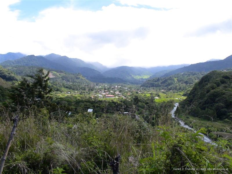 Boquette town with Volcan Baru on left