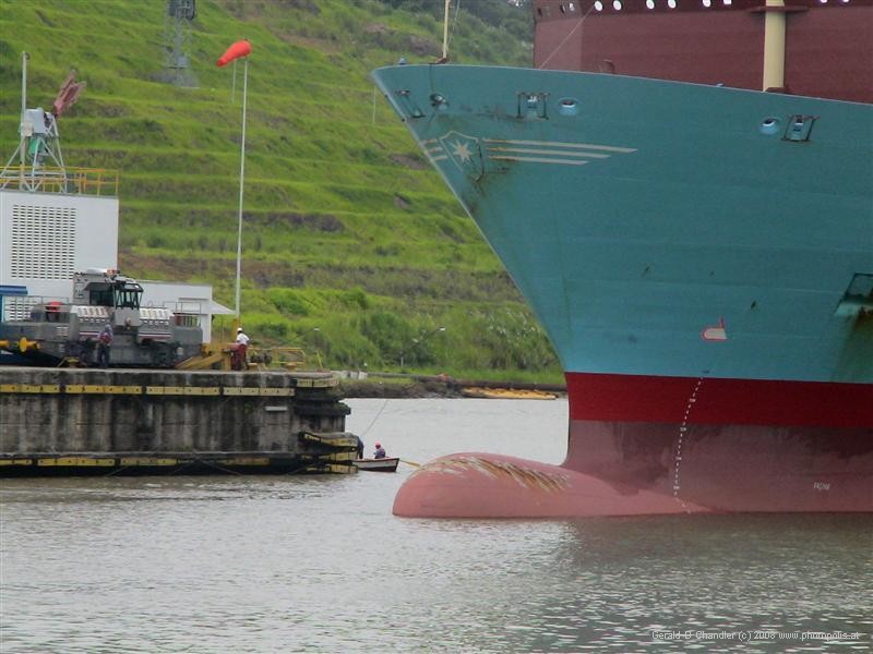 Ship entering Pedro Miguel Lock