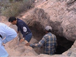 Emerging from the mine tunnel