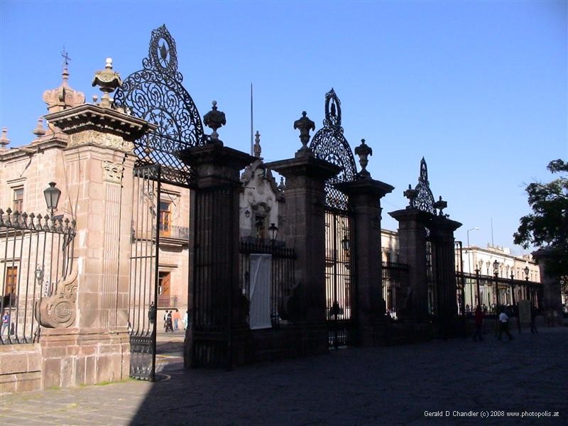 Wall outside Morelia Cathedral