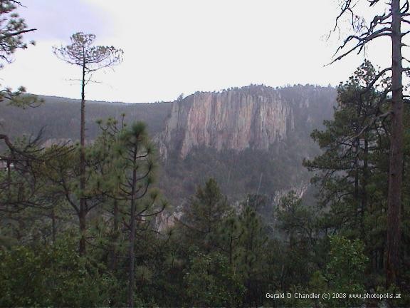 Canyon wall above hot springs