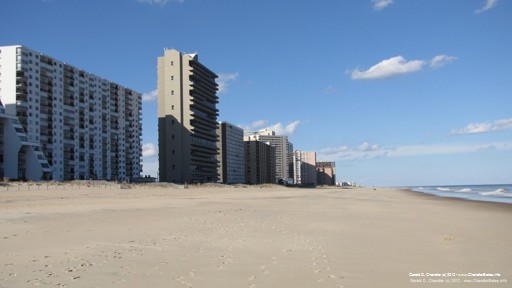 Empty for winter: condos and beach