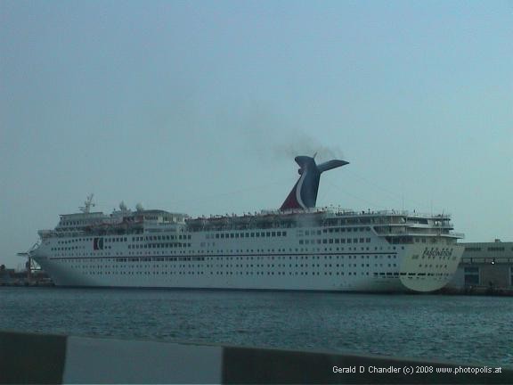 Cruise ship in Miami harbor