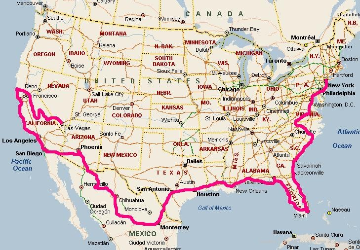  USA Route 2003 and North Mexico
